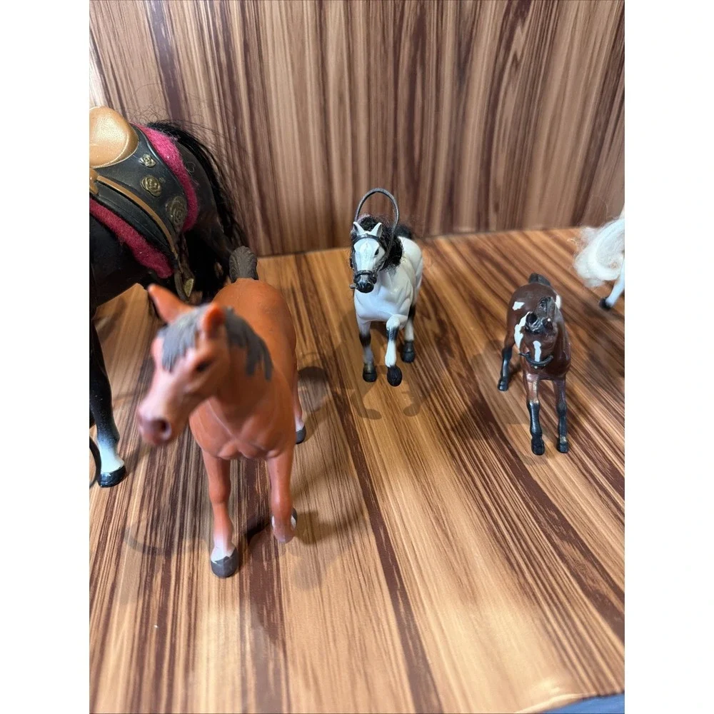 Vintage Model Horse Lot Breyer Kid Kore Marchon Horses Ponies & Tack 6 Pc‎